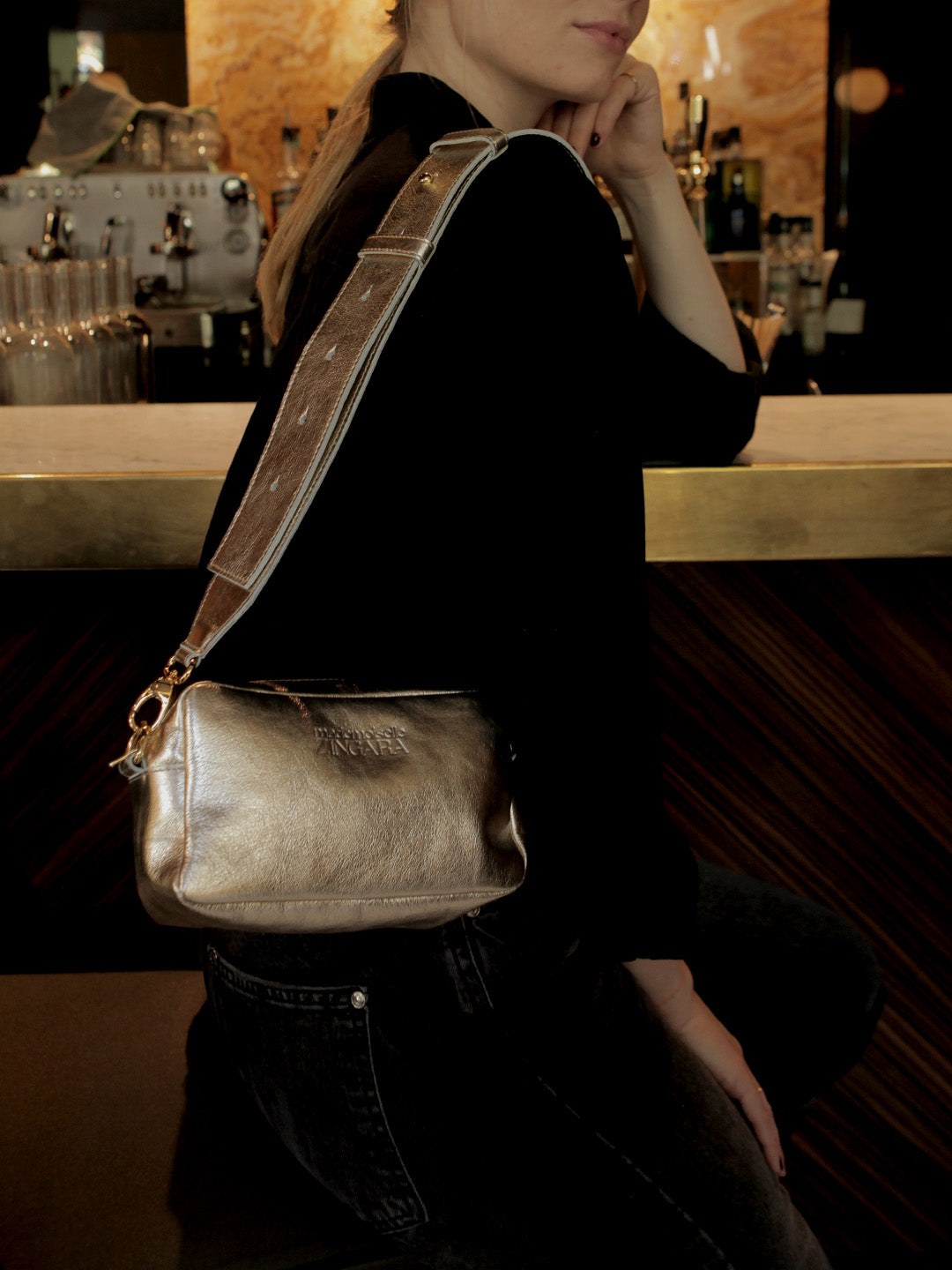 Sac bandoulière en cuir pour femme fabriqué en France